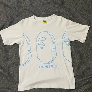 Bape White and Blue Over-Ear Headphones